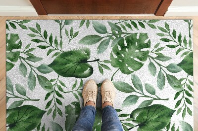 Door mat indoor Monstera leaves