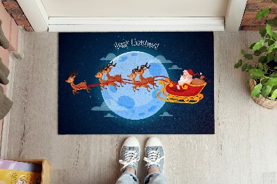 Doormat Santa's Christmas Sleigh