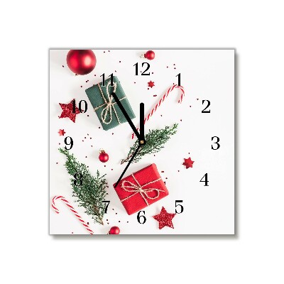 Glass Kitchen Clock Square Christmas Christmas Gift Confectionery