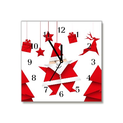Glass Kitchen Clock Square Holy Father Christmas Gifts