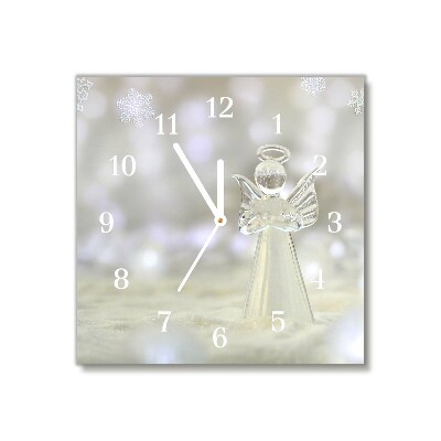 Glass Wall Clock Square Holy Angel Glass Ornament