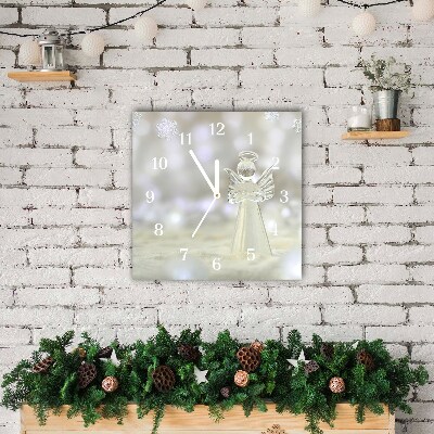 Glass Wall Clock Square Holy Angel Glass Ornament