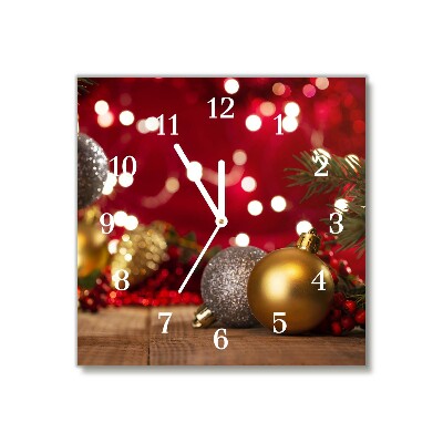 Glass Kitchen Clock Square Christmas tree balls Christmas Decorations