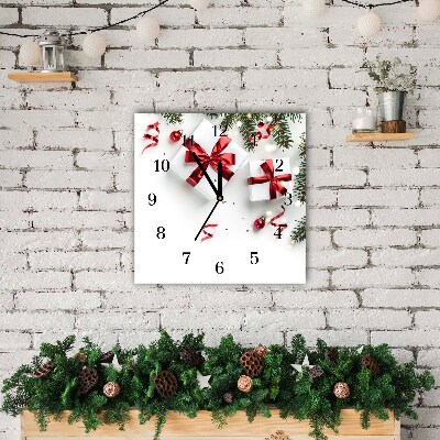 Glass Wall Clock Square Holy Christmas Gifts Twigs