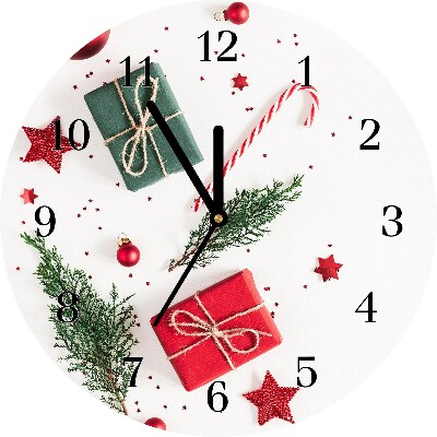 Glass Kitchen Clock Round Christmas Christmas Gift Confectionery