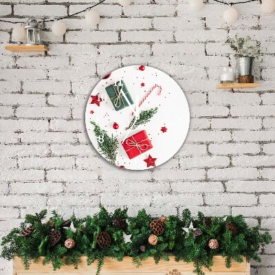 Glass Kitchen Clock Round Christmas Christmas Gift Confectionery